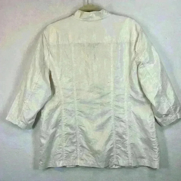 Additions by Chico’s Linen Jacket Cream Women’s Size 3(US 16) - Picture 2 of 8